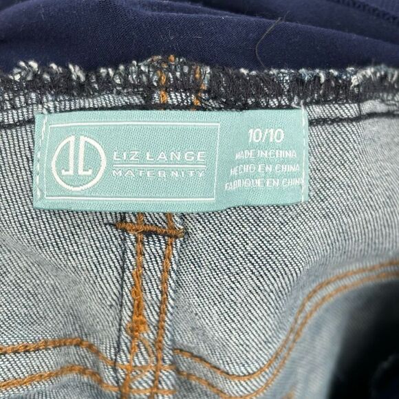 Liz Lange Medium Wash Distressed Maternity Skinny Jeans Size 10 - Picture 2 of 11